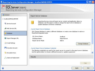 Reporting Services Configuracion - SQL Server 2008