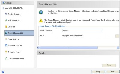 ReportingServices Configuracion - SQL Server 2008