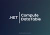 .net compute datatable