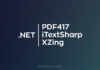 pdf417 iTextSharp XZing